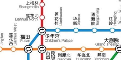 Harta Shenzhen gara de nord